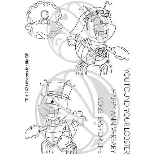 The rabbit hole designs lobsters for life clear stamps trh