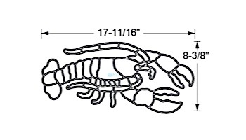 Aquastar swim designs lobster stencil only white f