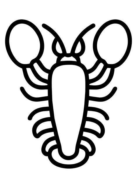 Premium ai image lobster coloring page for kids printable page preschool education