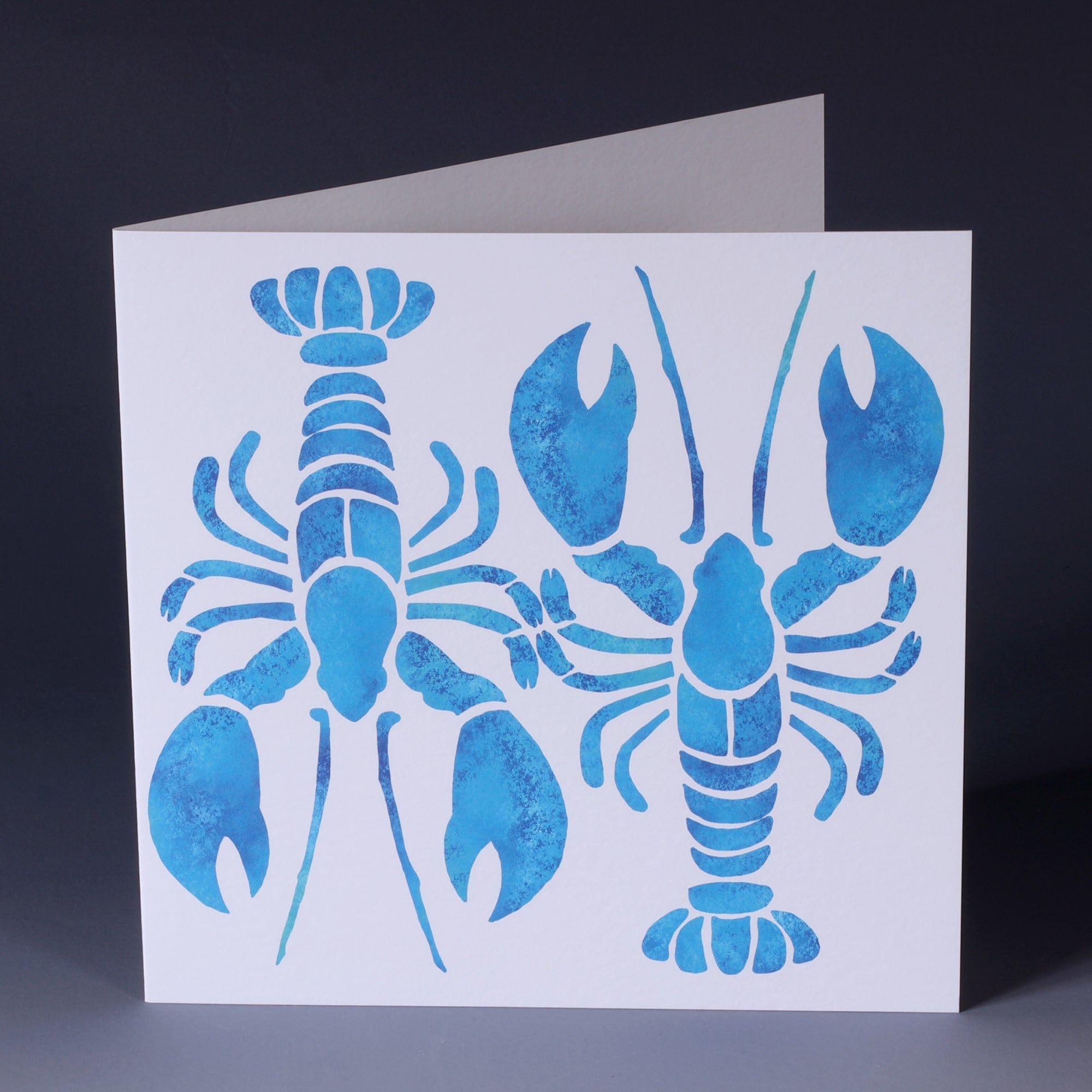 Fistral lobster greetings card cream rnwall