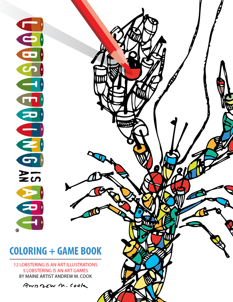 Coloring game book â lobstering is an art