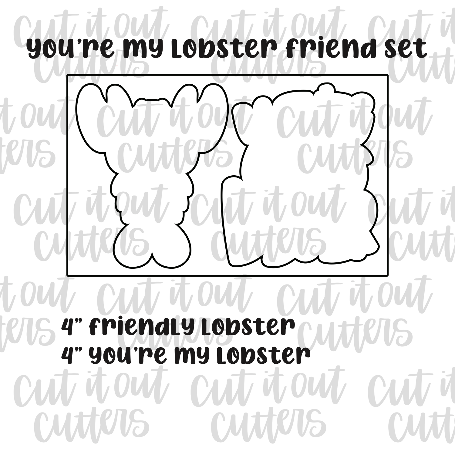 Youre my lobster friend cookie cutter set â cut it out cutters