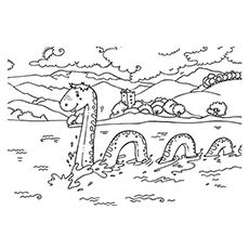 Free printable monster coloring pages online monster coloring pages coloring pages loch ness monster