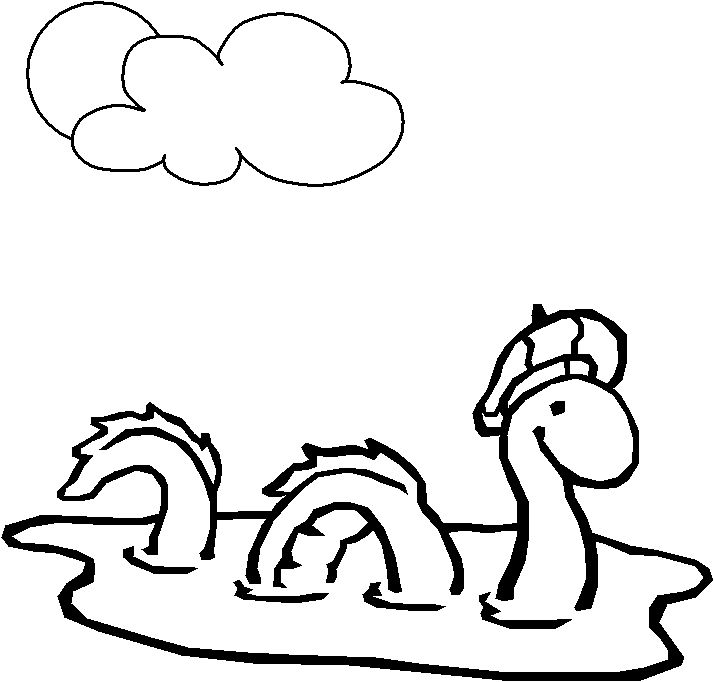 Scotish colouring page loch ness monster monster coloring pages monster pictures