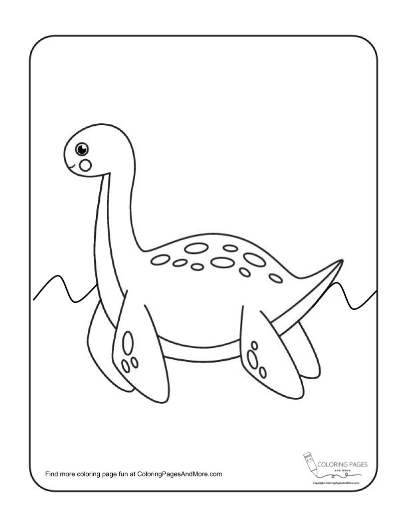 Free loch ness monster coloring page