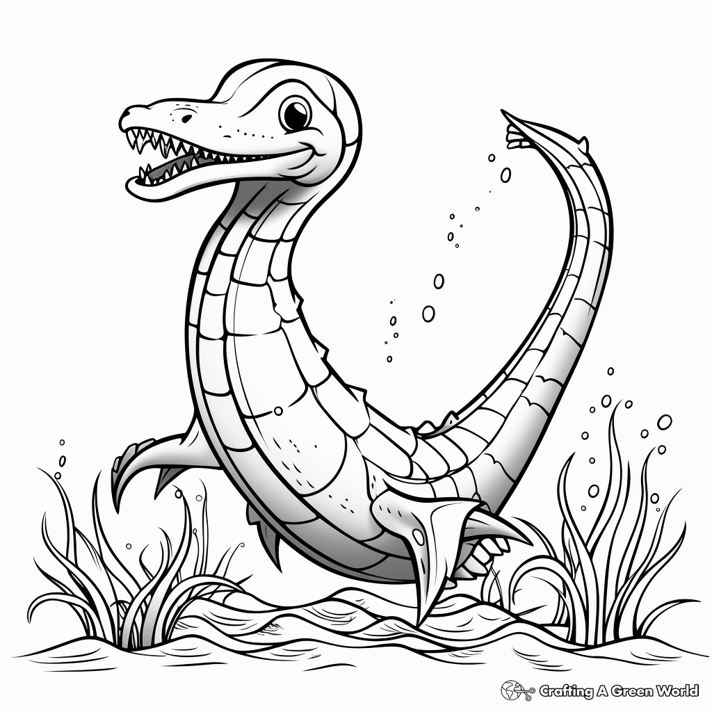Plesiosaurus coloring pages