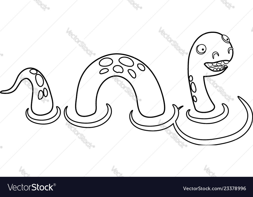 Coloring book loch ness monster royalty free vector image
