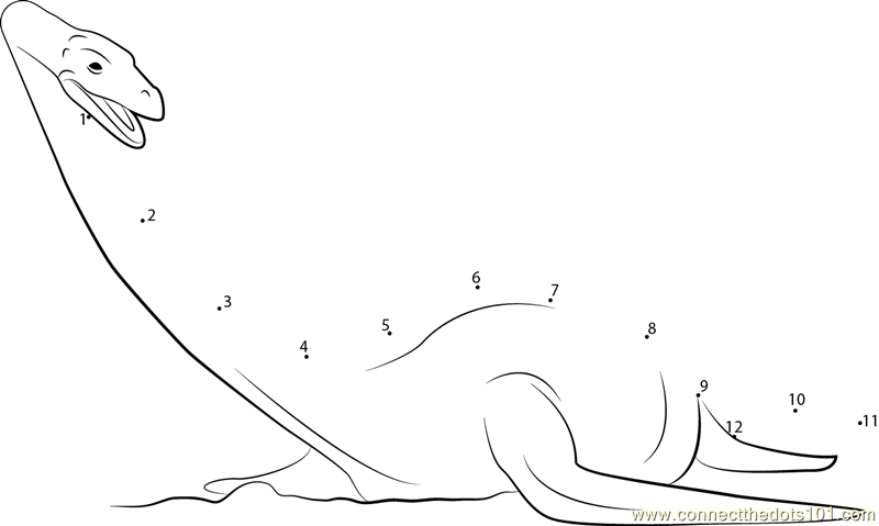Mythical creatures loch ness monster dot to dot printable worksheet