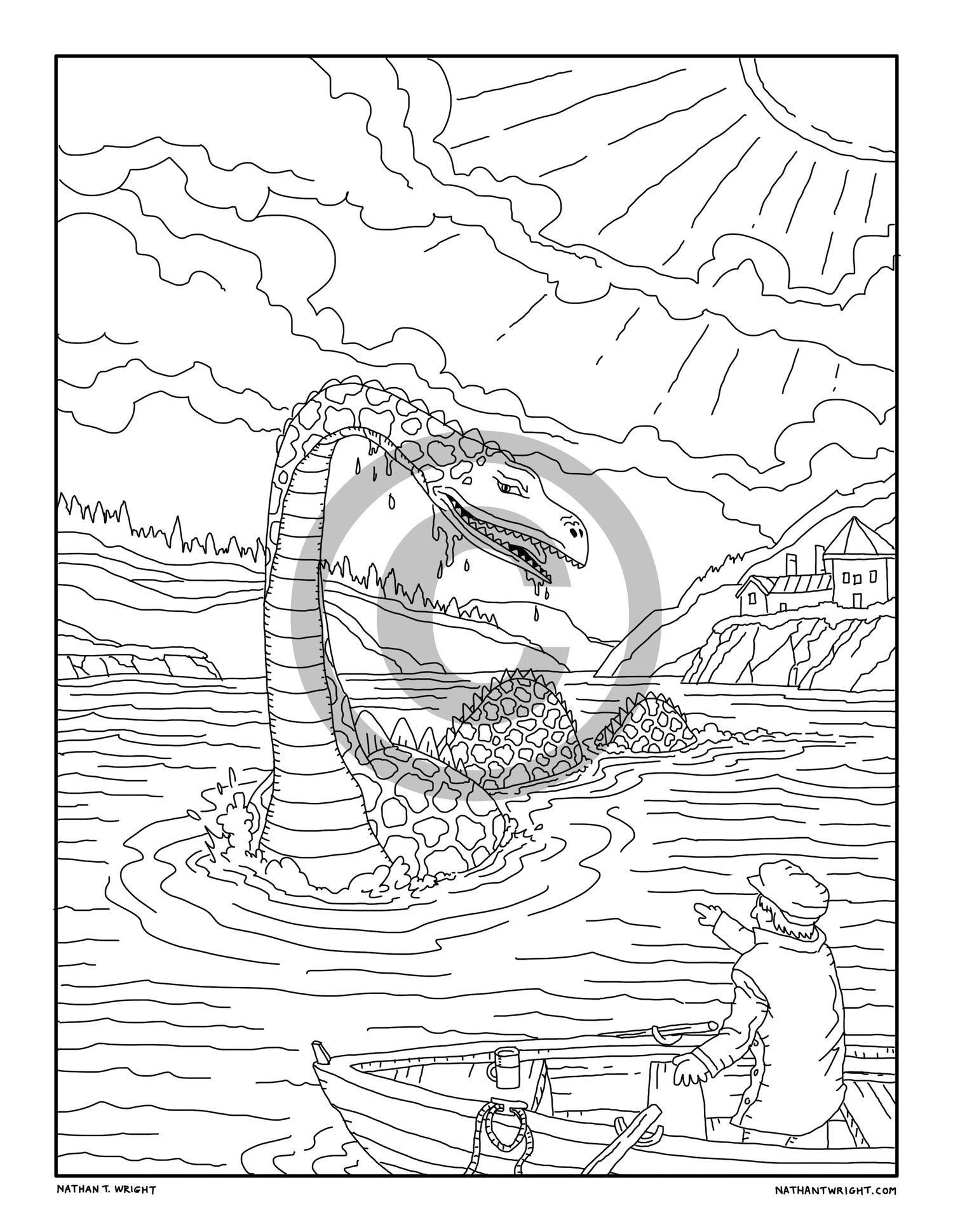 Creatures and cryptids coloring book â nathan t wright illustration