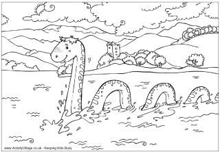 St andrews day colouring pag monster coloring pag colouring pag loch ns monster
