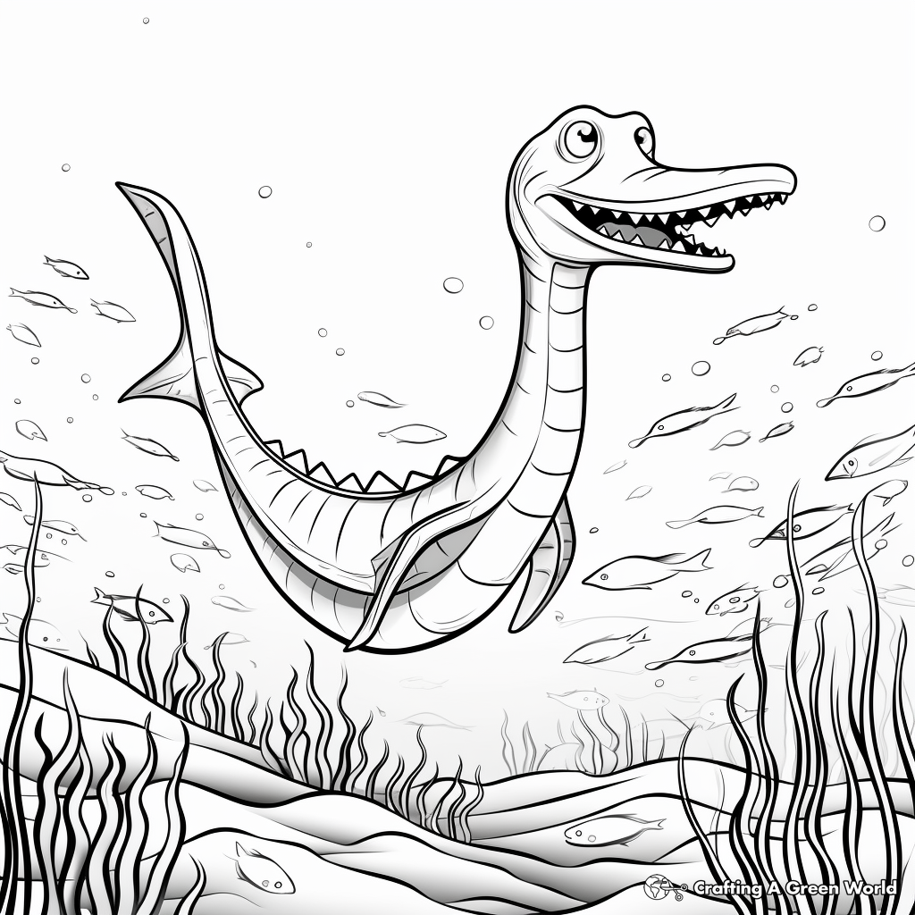 Plesiosaurus coloring pages
