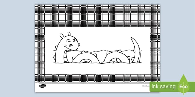 Loch ness monster tartan louring teacher made
