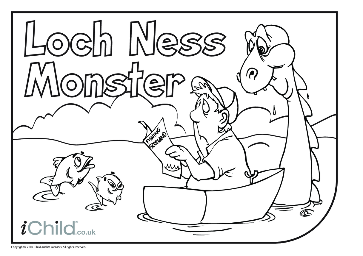 Loch ness monster louring in picture