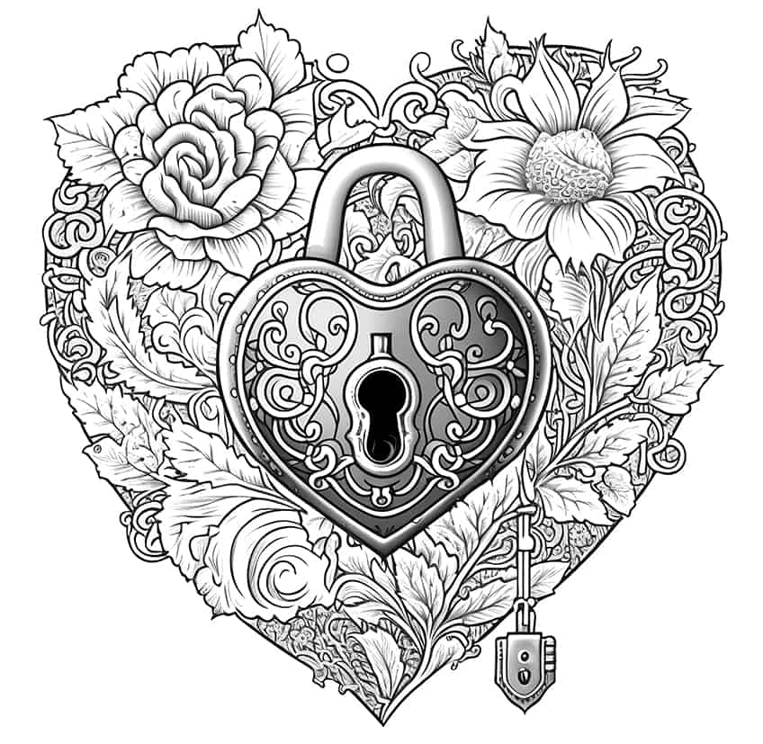 Heart coloring pages