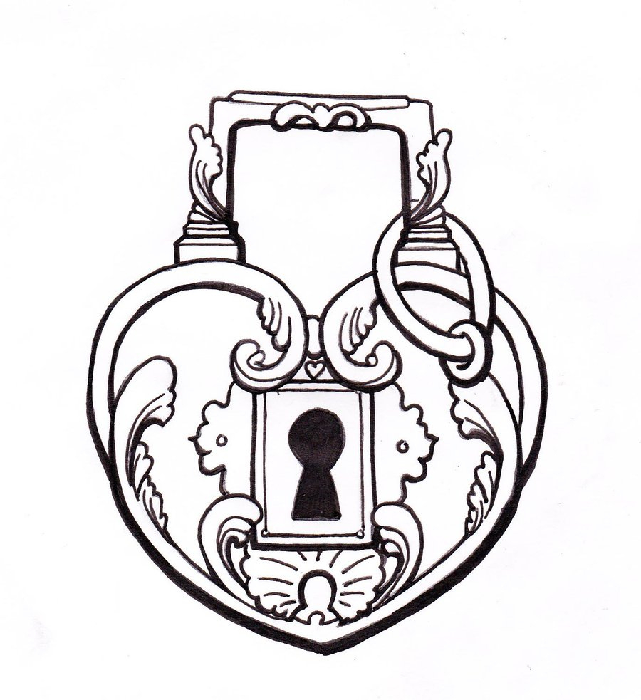 List background images easy heart lock and key drawings sharp