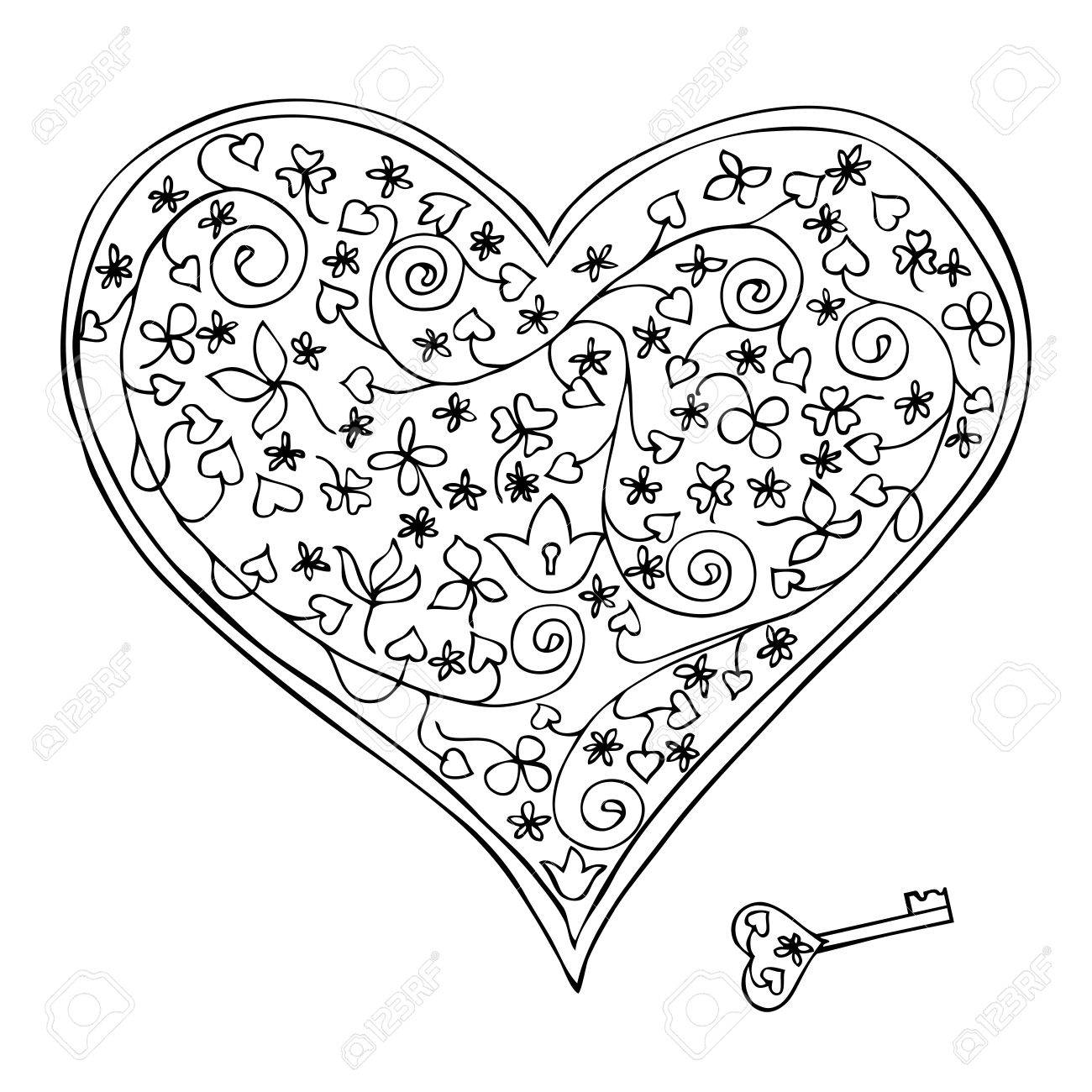 Black and white heart