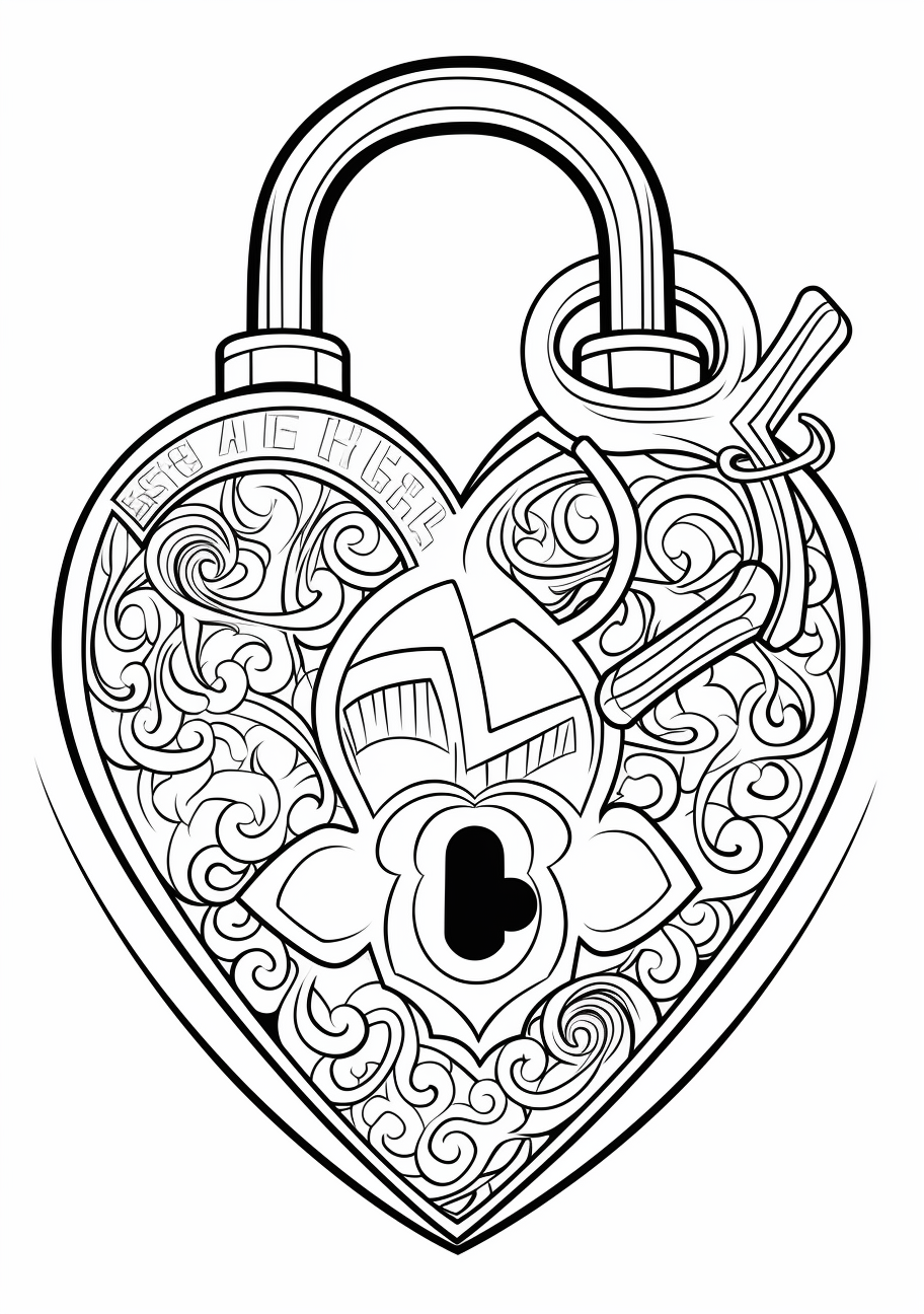 Heart lock and key love unlocked
