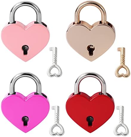 Pcs diary lock and key set heart lock mini lock small love lock for diary book jewelry storage box locker decor valentine gift multicolor