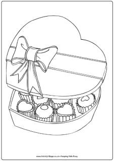 Valentine candy box coloring page valentines day coloring page valentine coloring pages mothers day coloring pages