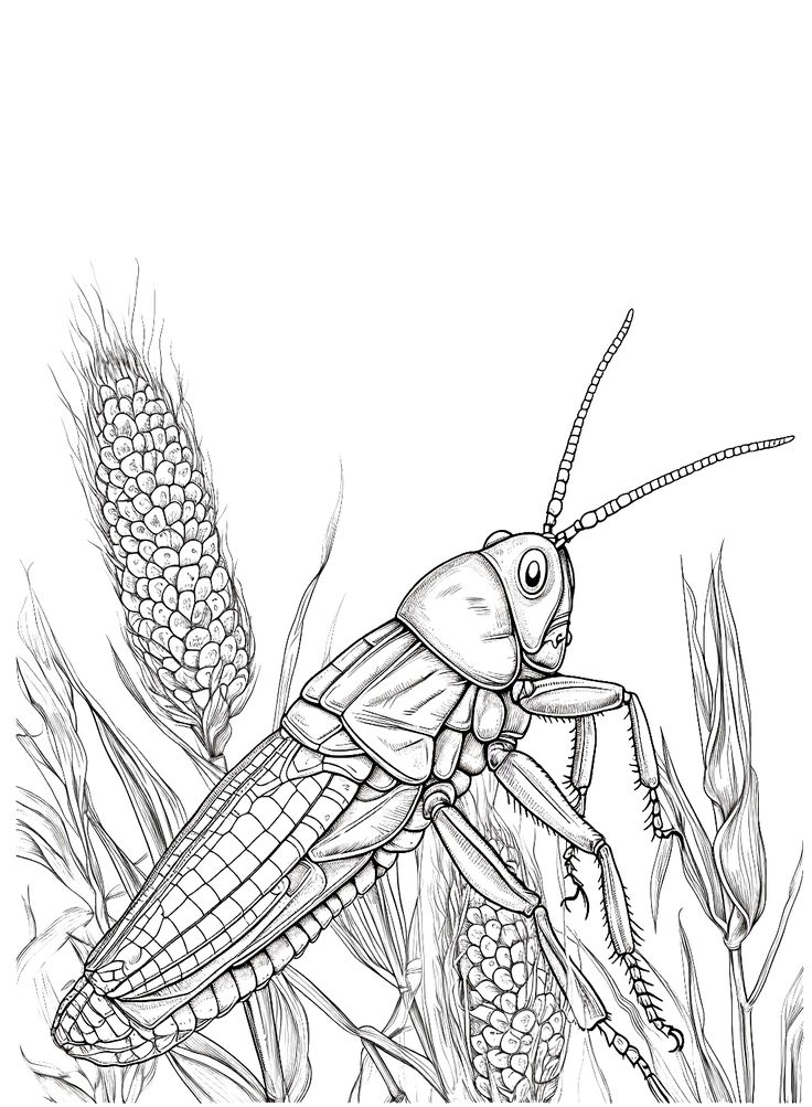 Locust coloring pages