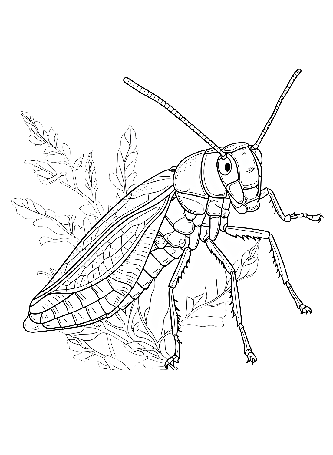 Free locust printable coloring page