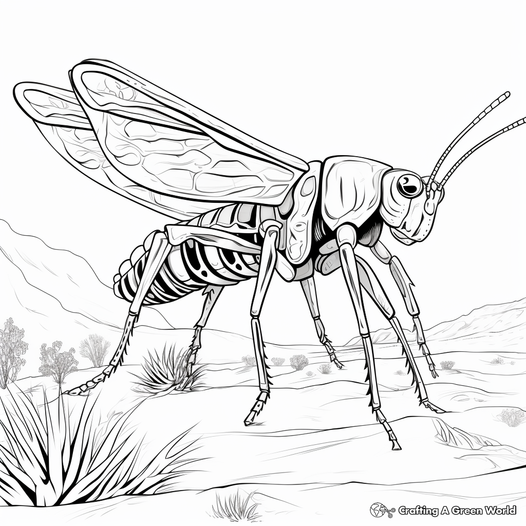 Locust coloring pages