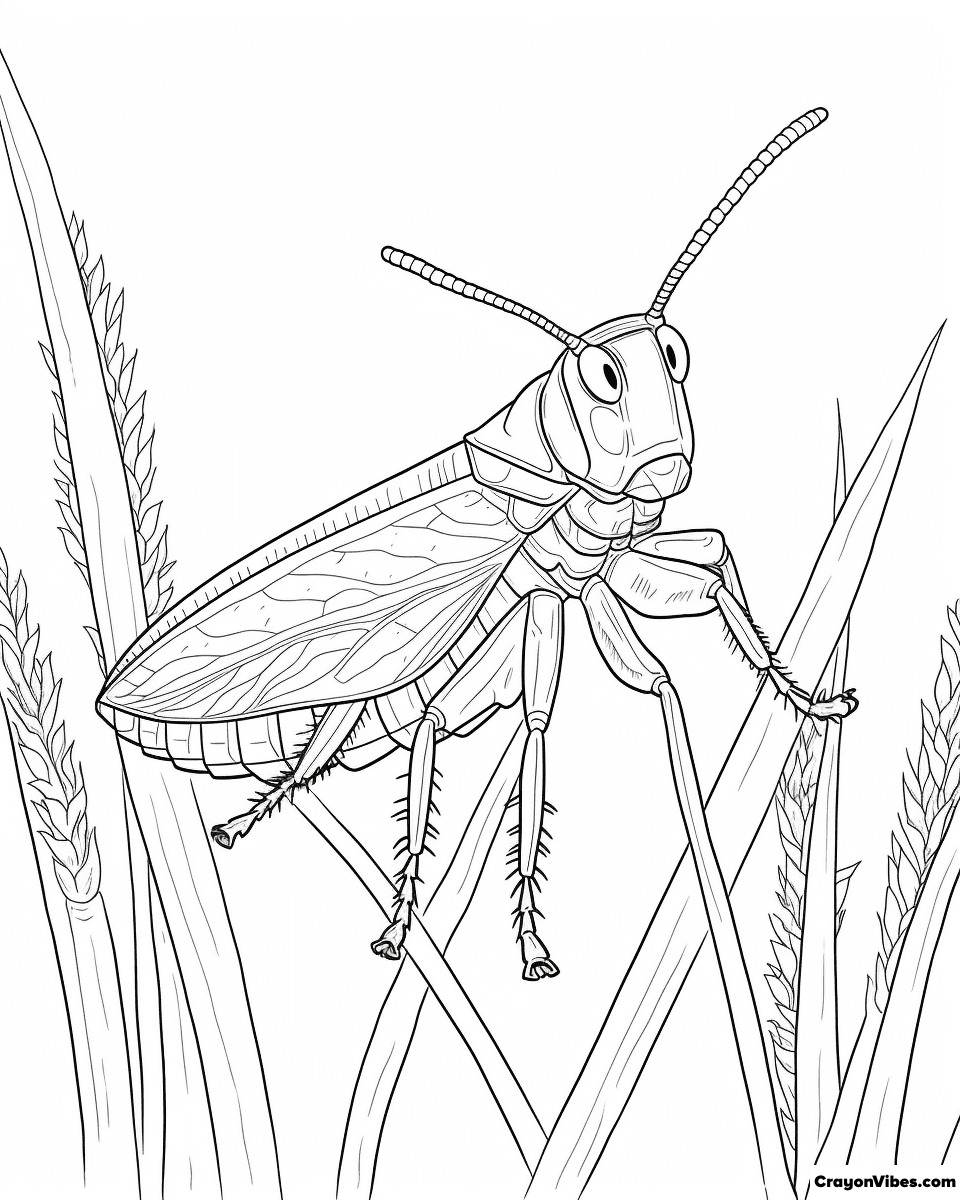 Locust coloring pages free printable for kids adults