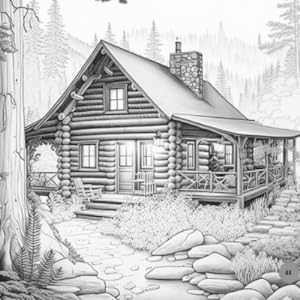 Log cabins grayscale coloring book grayscale interiorsexteriors series schoenenberger anna maria books