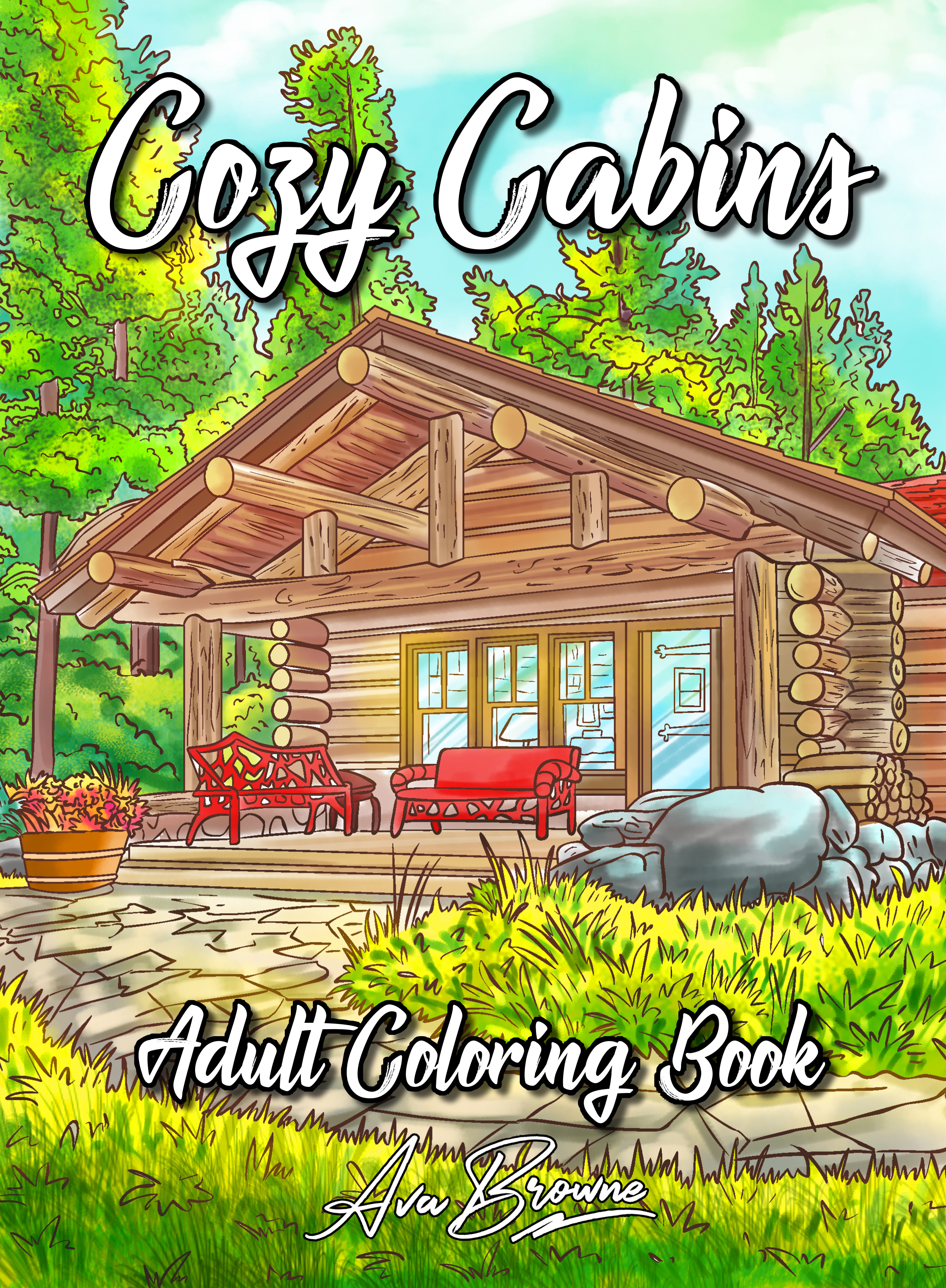 Cozy cabins download â ava browne coloring books