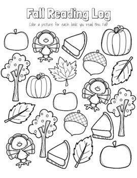 Reading log coloring pages full year by season and by month made by teachers
