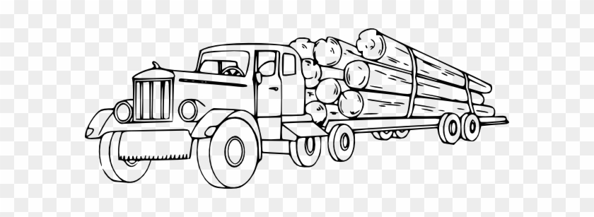 Logging truck clipart