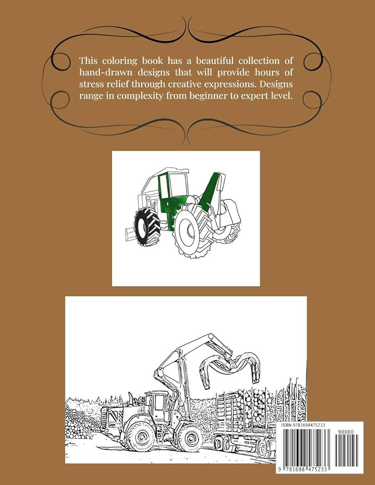 Logging coloring book for left