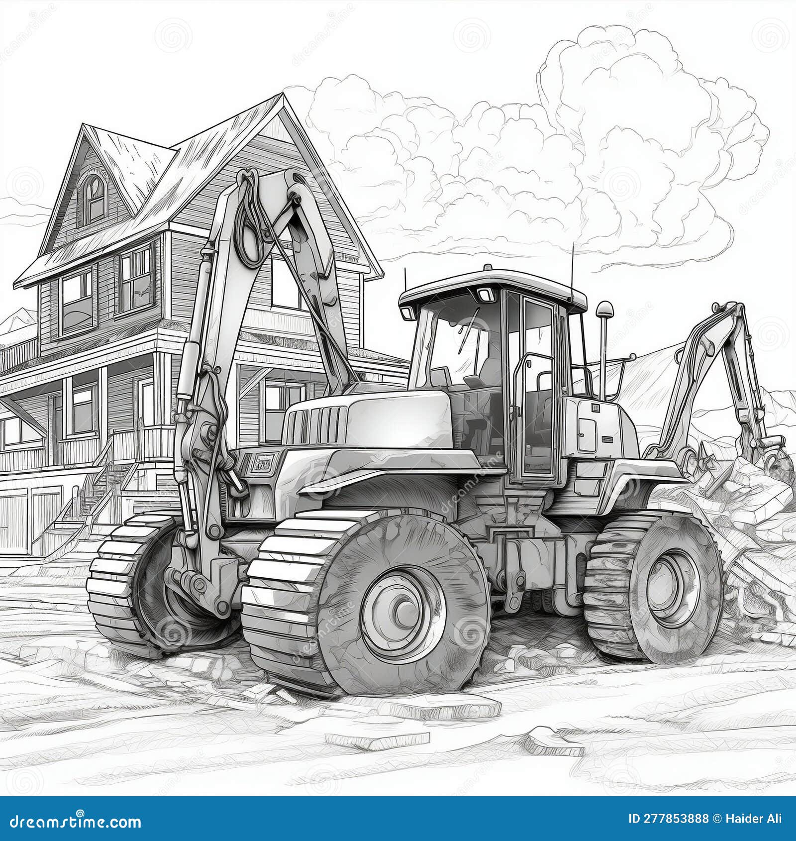 Coloring pages construction equipment stock illustrations â coloring pages construction equipment stock illustrations vectors clipart