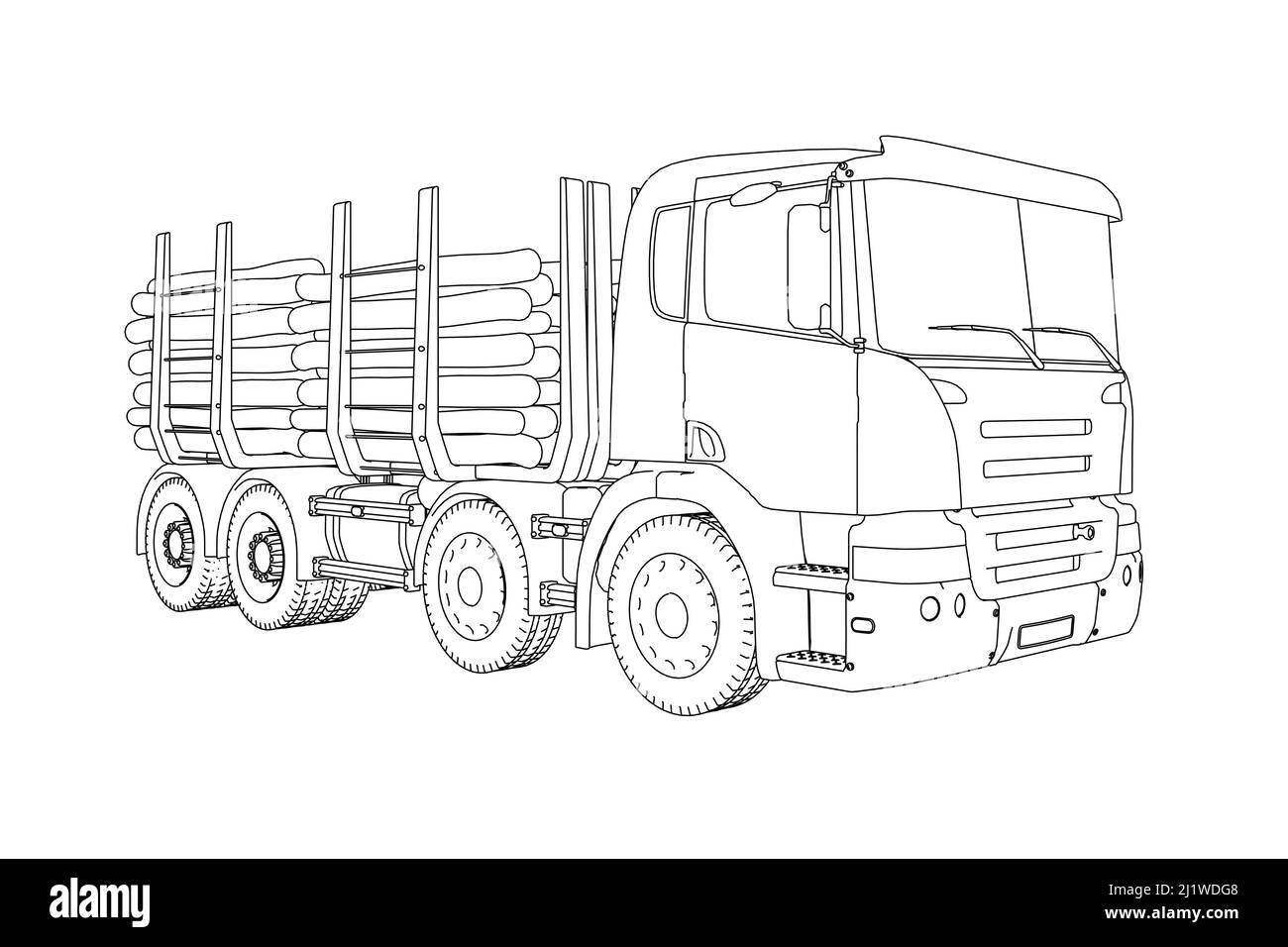 Logging truck cut out stock images pictures