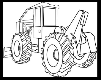 Logging equipment coloring book pages coloring pages for preschool toddlers and daycare fun car activity download now