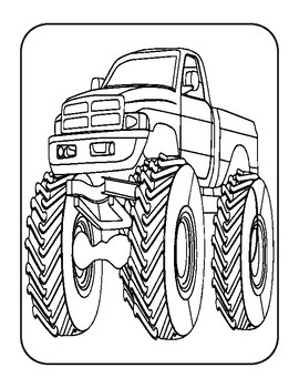 Monster truck coloring book for kids cool collection designs to color