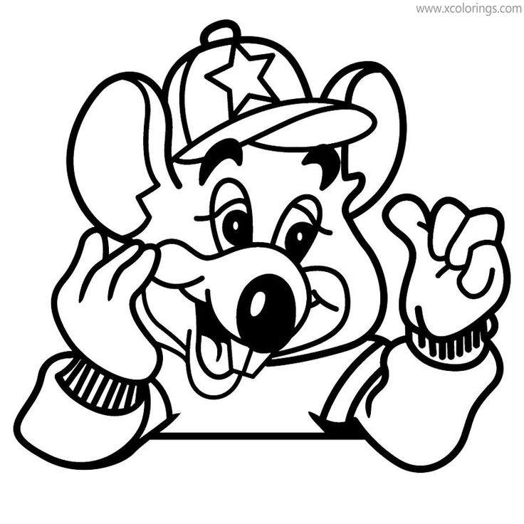 Chuck e cheese logo coloring pages