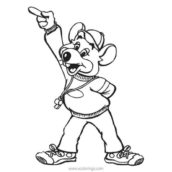 Chuck e cheese coloring pages characters