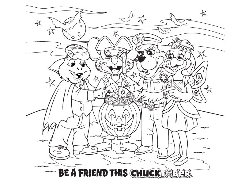 Chucktober halloween coloring page by steven craig on