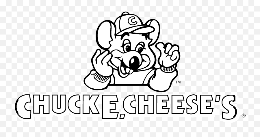 Chuck e cheese clipart black and white
