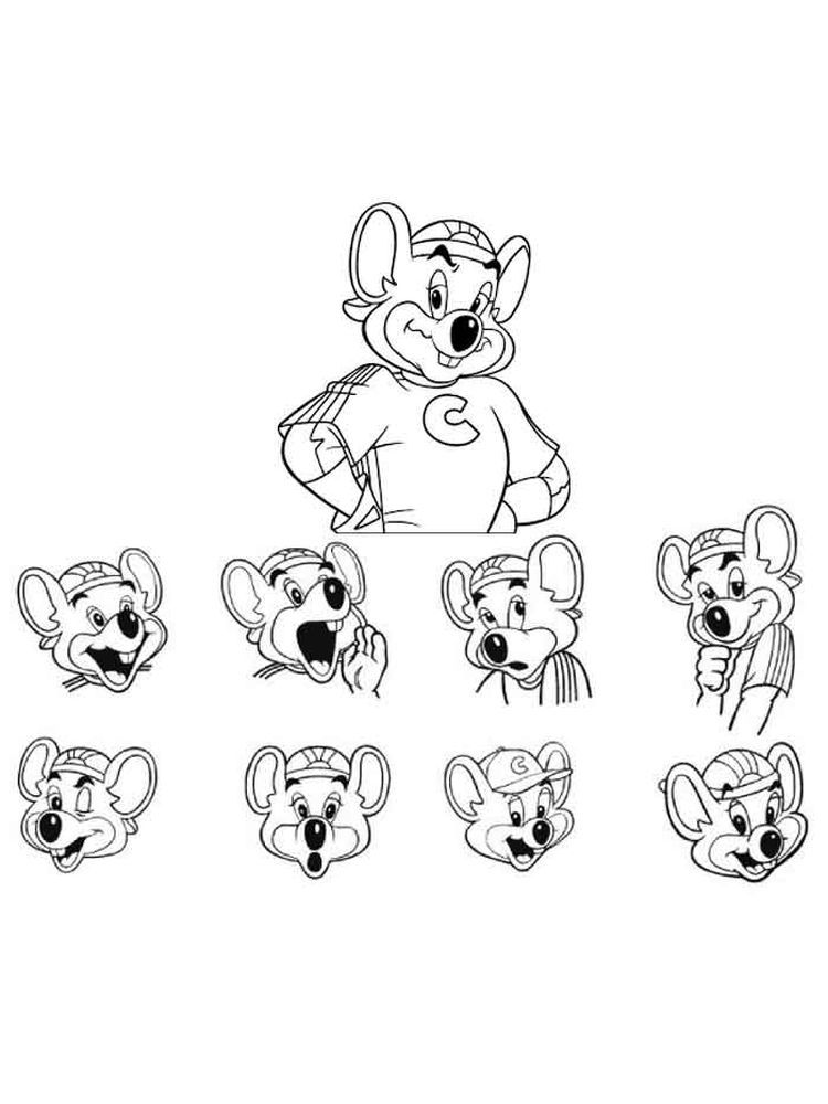 Chuck e cheese coloring pages print chuck e cheeses is a chain of american family entertainment centersâ cartoon coloring pages chuck e cheese coloring pages