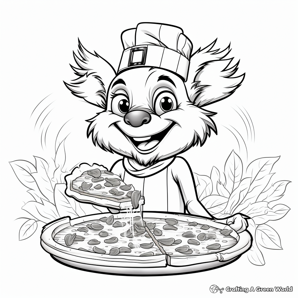 Pizza coloring pages