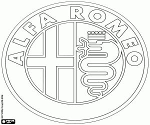 Car brands coloring pages printable games alfa romeo logo coloring pages logo color