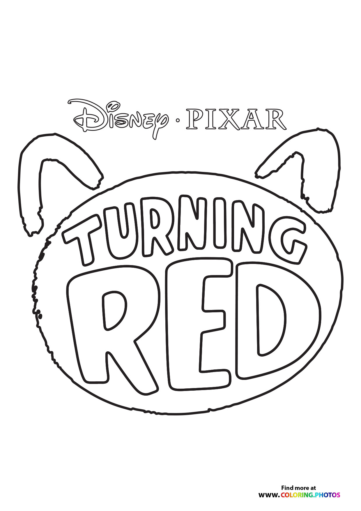 Turning red logo