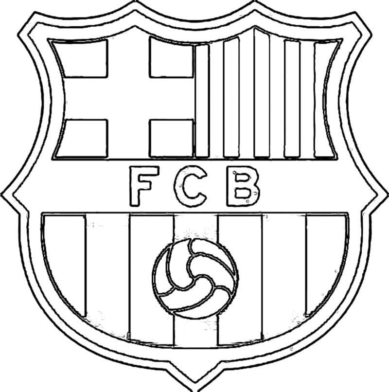Barcelona logo coloring page