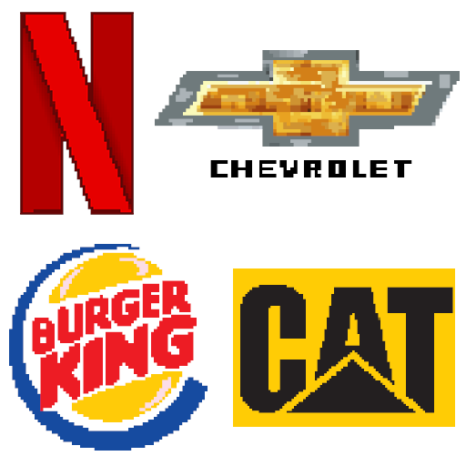 American logo pixel art coloring book