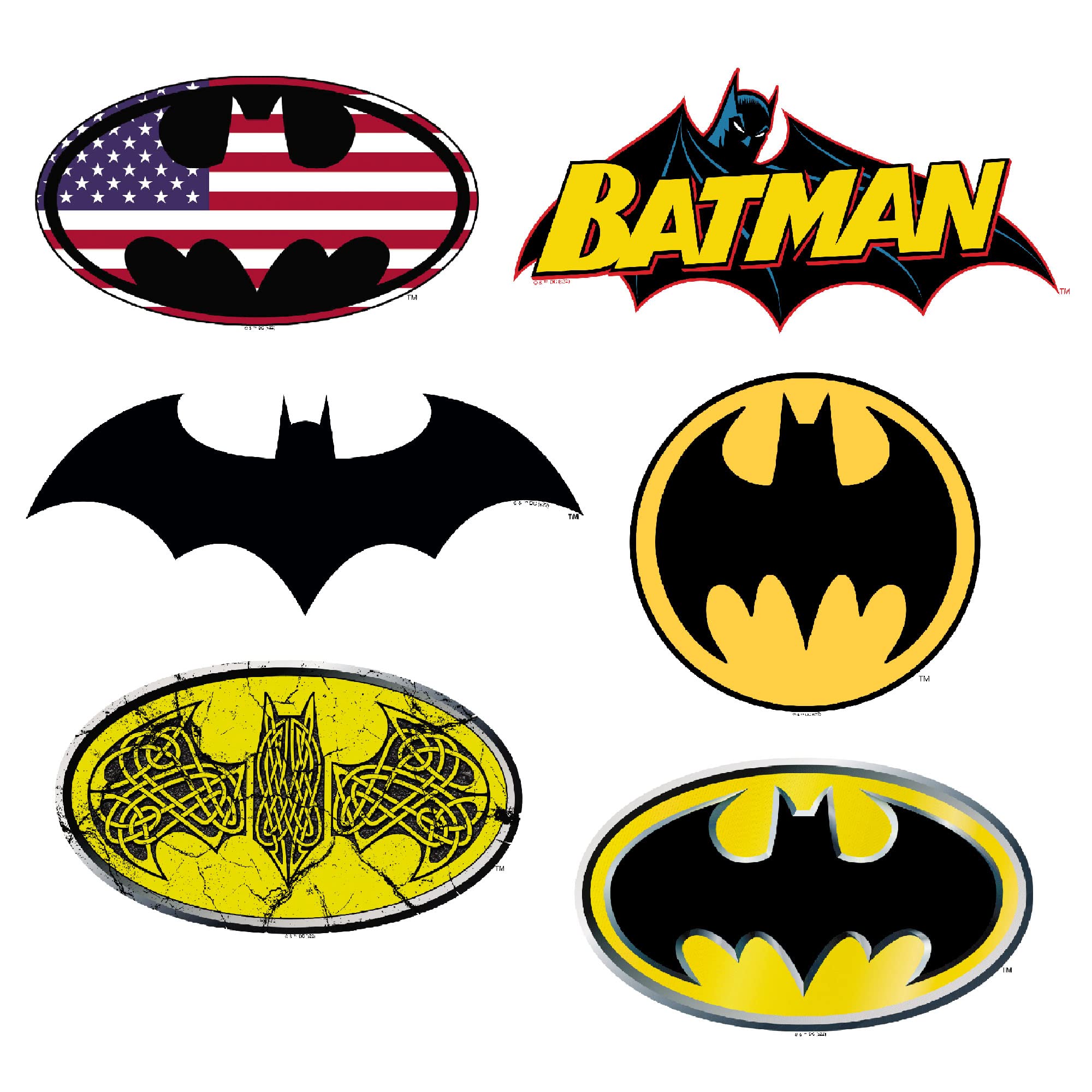 Batman shield sticker pack