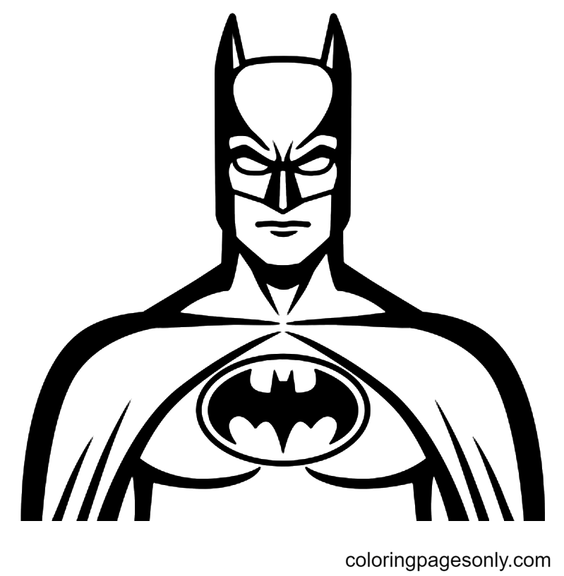 Pãgina para colorir para imprimir do batman