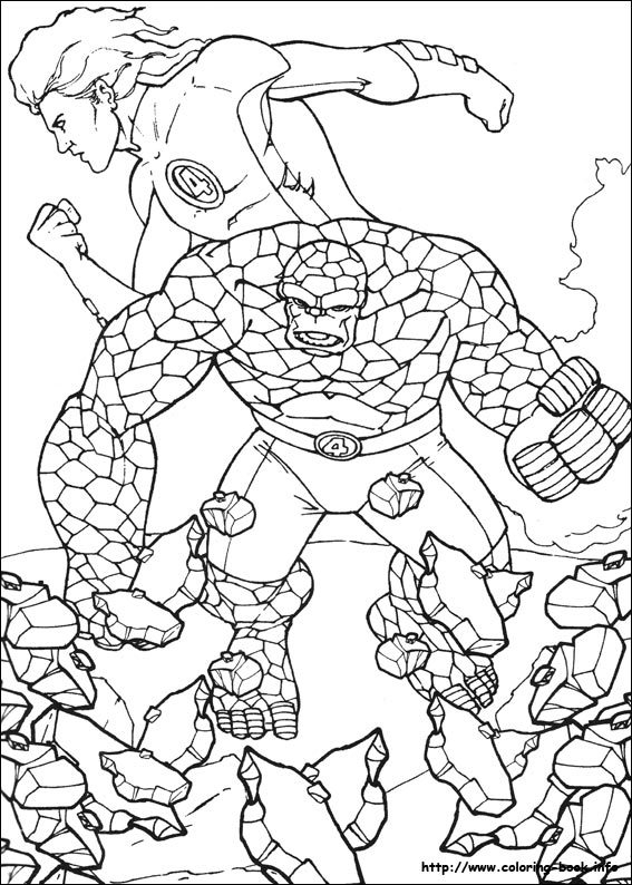 Fantastic four coloring picture