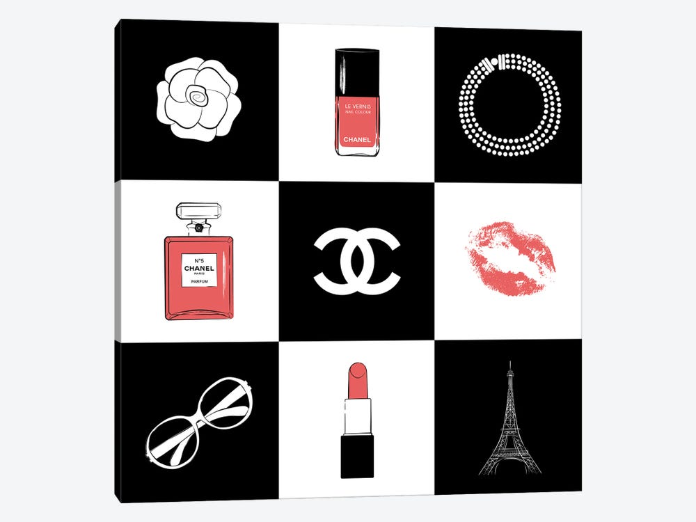 Chanel collage canvas artwork by martina pavlova